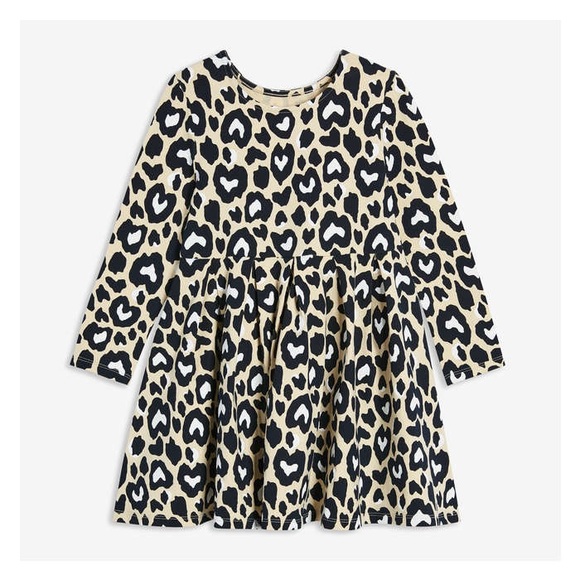 Joe Fresh Leopard Girls' Print Box Pleat Dress - Picture 1 of 4